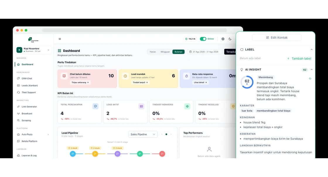 WHATSCRMHUB product preview